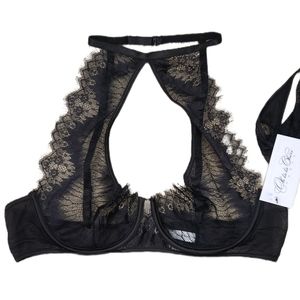 NWT Black lace and mesh lingerie set